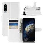 Litchi Texture Horizontal Flip Leather Case for Huawei P30, with Holder & Card Slots & Wallet (White)