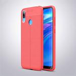 Litchi Texture TPU Shockproof Case for Huawei Y7 (2019) (Red)