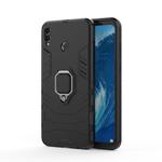 PC + TPU Shockproof Protective Case for Huawei Honor 8X Max, with Magnetic Ring Holder(Black)