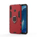 PC + TPU Shockproof Protective Case for Huawei Honor 8X Max, with Magnetic Ring Holder(Red)
