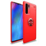 lenuo Shockproof TPU Case for Huawei P30 Pro, with Invisible Holder (Red)