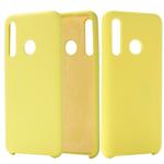 Solid Color Liquid Silicone Dropproof Protective Case for Huawei Honor 10i(Yellow)