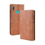 Magnetic Buckle Retro Texture Horizontal Flip Leather Case for Huawei Y7 (2019) / Y7 Prime (2019), with Holder & Card Slots & Wallet (Brown)