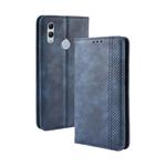 Magnetic Buckle Retro Texture Horizontal Flip Leather Case for Huawei Honor 10 Lite / P Smart (2019) / Nova Lite 3, with Holder & Card Slots & Wallet (Blue)