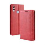 Magnetic Buckle Retro Texture Horizontal Flip Leather Case for Huawei Honor 10 Lite / P Smart (2019) / Nova Lite 3, with Holder & Card Slots & Wallet (Red)