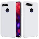 Solid Color Liquid Silicone Dropproof Protective Case for Huawei Honor View 20(White)