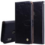 Business Style Oil Wax Texture Horizontal Flip Leather Case for Huawei Y6 (2019) / Honor 8A, with Holder & Card Slots & Wallet (Black)