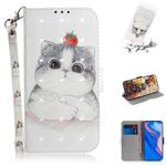 3D Colored Drawing Cute Cat Pattern Horizontal Flip Leather Case for Huawei P Smart Z / Y9 Prime 2019 / nova 5i, with Holder & Card Slots & Wallet