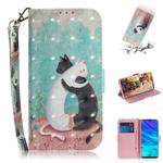 3D Colored Drawing Cats Pattern Horizontal Flip Leather Case for Huawei P Smart+ 2019 / Enjoy 9s / Honor 10i / Honor 20i / Honor 20 Lite, with Holder & Card Slots & Wallet
