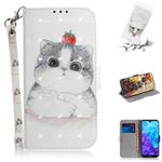 3D Colored Drawing Cute Cat Pattern Horizontal Flip Leather Case for Huawei Y5 (2019) / Honor 8s, with Holder & Card Slots & Wallet