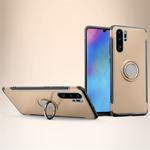 Magnetic 360 Degree Rotation Ring Holder Armor Protective Case for Huawei P30 Pro (Gold)