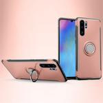 Magnetic 360 Degree Rotation Ring Holder Armor Protective Case for Huawei P30 Pro (Rose Gold)