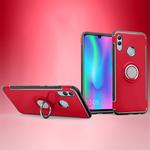 Magnetic 360 Degree Rotation Ring Holder Armor Protective Case for Huawei Honor 10 Lite (Red)