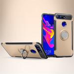 Magnetic 360 Degree Rotation Ring Holder Armor Protective Case for Huawei Honor View 20 (Gold)