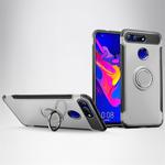 Magnetic 360 Degree Rotation Ring Holder Armor Protective Case for Huawei Honor View 20 (Silver)