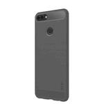 MOFI Brushed Texture Carbon Fiber Soft TPU Case for Huawei Enjoy 7S (Grey)