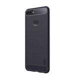 MOFI Brushed Texture Carbon Fiber Soft TPU Case for Huawei Enjoy 7S (Blue)