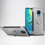Shockproof Car Magnetic Case with 360 Degree Rotating Armor Ring for Huawei Mate 20 X(Silver)