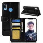 PU + TPU Crazy Horse Texture Horizontal Flip Leather Case for Huawei Honor Play, with Wallet & Holder & Card Slots (Black)