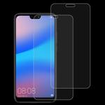 2 PCS for Huawei P20 Lite 0.26mm 9H Surface Hardness 2.5D Explosion-proof Tempered Glass Screen Film