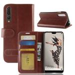 For Huawei  P20 Pro PU + TPU Crazy Horse Texture Horizontal Flip Leather Case with Wallet & Holder & Card Slots(Brown)