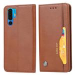 Knead Skin Texture Horizontal Flip Leather Case for Huawei P30 Pro, with Photo Frame & Holder & Card Slots & Wallet (Brown)