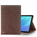 For Huawei MediaPad M5 10.8 inch Retro Style Horizontal Flip PU Leather Case with Holder & Wallet (Coffee)