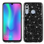 Glittery Powder Shockproof TPU Case for Huawei  Honor 10 Lite(Black)