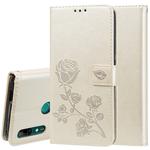 Rose Embossed Horizontal Flip PU Leather Case for Huawei P Smart Z, with Holder & Card Slots & Wallet (Gold)