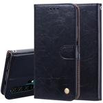 Business Style Oil Wax Texture Horizontal Flip Leather Case for Huawei Honor 20 Pro, with Holder & Card Slots & Wallet (Black)