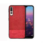 Shockproof Splicing PU + Cloth Protective Case for Huawei P20 Pro (Red)