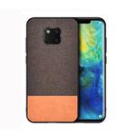 Shockproof Splicing PU + Cloth Protective Case for Huawei Mate 20 Pro (Brown)