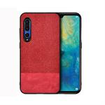 Shockproof Splicing PU + Cloth Protective Case for Huawei P30 (Red)