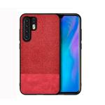 Shockproof Splicing PU + Cloth Protective Case for Huawei P30 Pro (Red)
