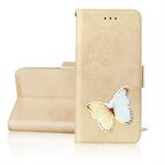Retro Aluminium Alloy Horizontal Flip Leather Case for Huawei P30 Pro, with Holder & Card Slots & Wallet (Gold)