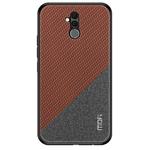 MOFI Shockproof TPU + PC + Cloth Pasted Case for Huawei Mate 20 Lite (Brown)