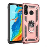 Armor Shockproof TPU + PC Protective Case for Huawei P30 Lite, with 360 Degree Rotation Holder (Rose Gold)