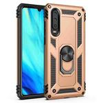 Armor Shockproof TPU + PC Protective Case for Huawei P30, with 360 Degree Rotation Holder (Gold)