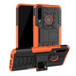 Tire Texture TPU+PC Shockproof Case for Huawei P Smart+ 2019, with Holder (Orange)