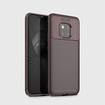Beetle Shape Carbon Fiber Texture Shockproof TPU Case for Huawei Mate 20 Pro(Brown)
