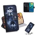 Wolf and Dog Pattern Coloured Drawing Horizontal Flip Leather Case for Huawei Mate 20, with Holder & Card Slots & Wallet