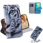 Tiger Pattern Coloured Drawing Horizontal Flip Leather Case for Huawei Mate 20 X, with Holder & Card Slots & Wallet