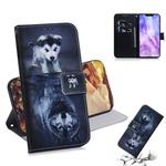 Wolf and Dog Pattern Coloured Drawing Horizontal Flip Leather Case for Huawei Nova 3, with Holder & Card Slots & Wallet