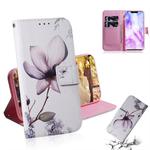 Magnolia Flower Pattern Coloured Drawing Horizontal Flip Leather Case for Huawei Nova 3, with Holder & Card Slots & Wallet