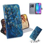 Apricot Flower Pattern Coloured Drawing Horizontal Flip Leather Case for Huawei Honor 8C, with Holder & Card Slots & Wallet