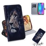 Lion Pattern Coloured Drawing Horizontal Flip Leather Case for Huawei Honor 8C, with Holder & Card Slots & Wallet