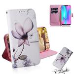 Magnolia Flower Pattern Coloured Drawing Horizontal Flip Leather Case for Huawei Honor 8C, with Holder & Card Slots & Wallet