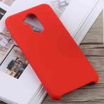 Solid Color Full Coverage Liquid Silicone Back Case for Huawei Mate 20 Lite (Red)
