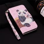 Panda Pattern Colored Drawing Horizontal Flip Leather Case for Huawei P30 Lite, with Holder & Card Slots & Wallet & Lanyard