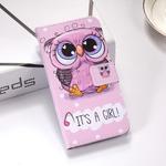 Cute Owl Pattern Colored Drawing Horizontal Flip Leather Case for Huawei P30 Pro, with Holder & Card Slots & Wallet & Lanyard